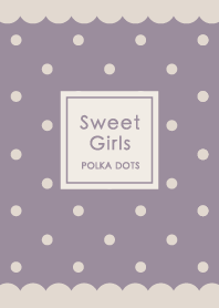 Sweet Polka Dots / Dull Purple