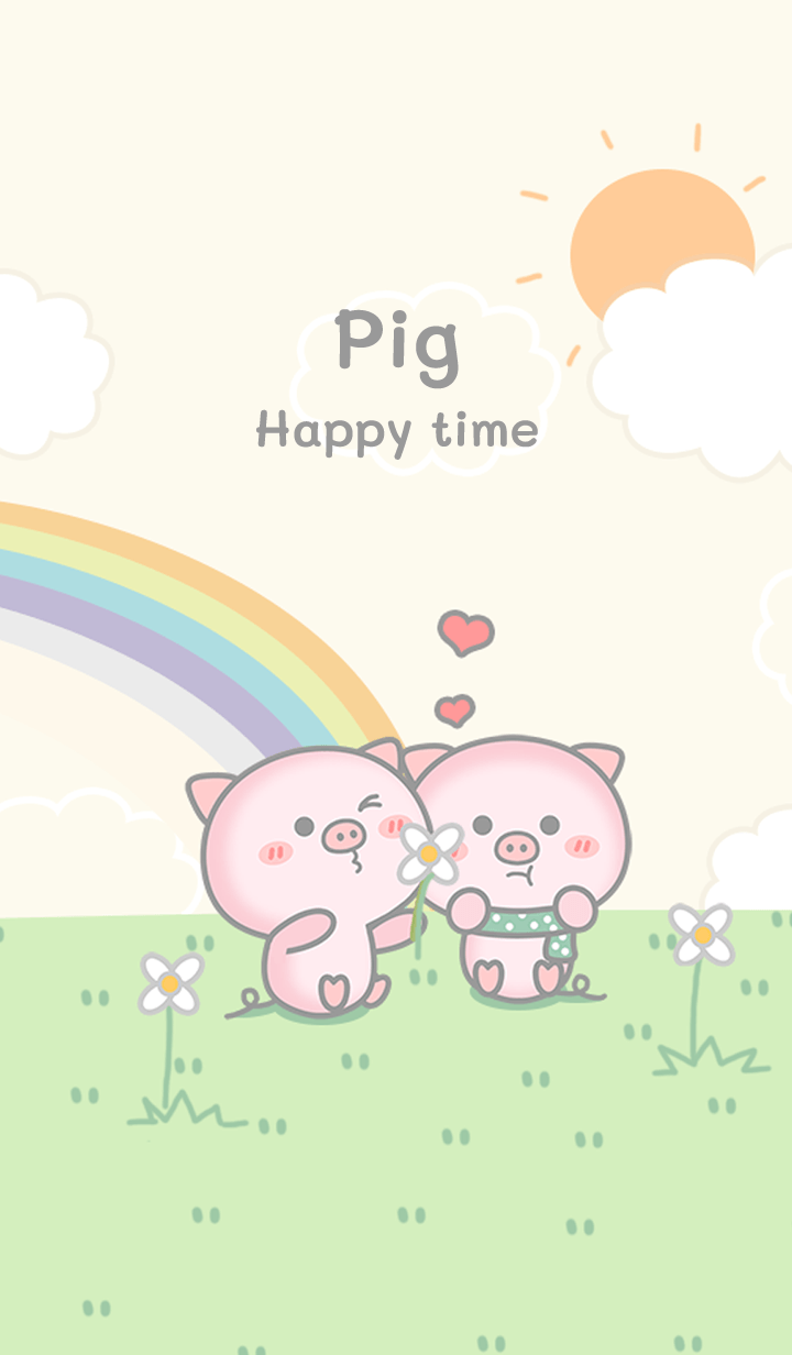 Pig pink happy time
