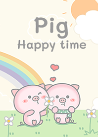 Pig pink happy time