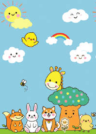 Cute little animals and friends