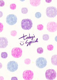 Watercolor Polka dot purple pink2 Japan