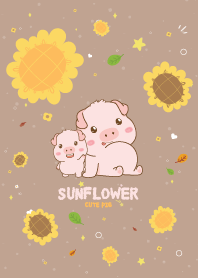 Pig Sunflower Lover