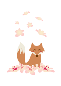 Love fox - romantic flowers