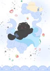 cream black cat bow3