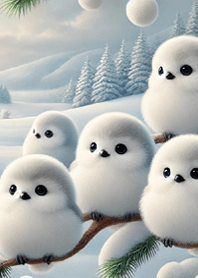 winter scenery.version8(Long-tailed Tit)