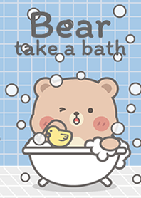 Bear take a bath!