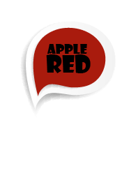 Apple Red Button In White V.2