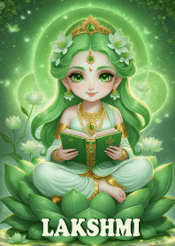 Lakshmi, green color, wealth