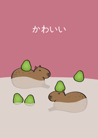 水豚中秋節！(玫瑰霧粉)