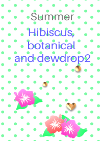 Summer<Hibiscus, botanical and dewdrop2>