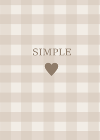SIMPLE HEART //check moca brownbeige