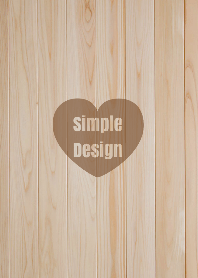 Wood Simple Design Heart Brown ver.