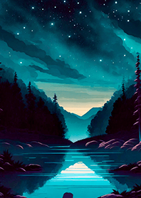 Beautiful starry night view#2577