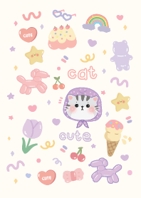 เรารักแมวน่ารัก : สีม่วงเลิฟเว่อร์