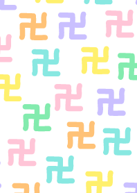 The colorful swastika pattern