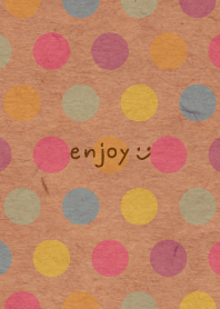 Kraftpaper colorful dot29 from Japan