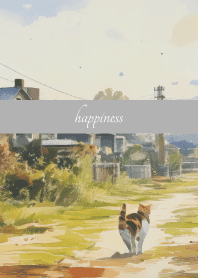 Calico cat walking on white