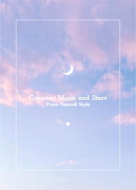 Crescent moon and stars #06