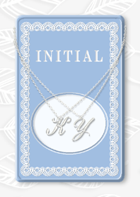 Initial K Y / Silver - English