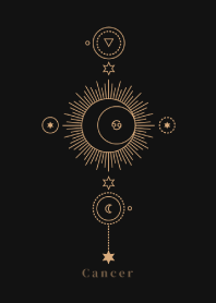 Zodiac Sign - Cancer - Golden -