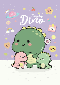 ไดโนเสาร์น่ารักแฟมิลี่ สีม่วง
