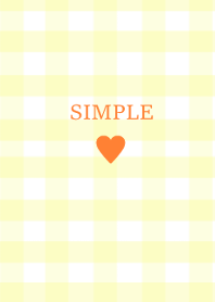 SIMPLE HEART -check yelloworange(JP)