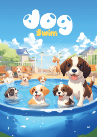 dog gang in swimming pool 2