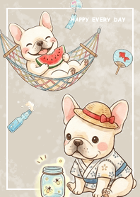 Anjing Bulldog Prancis/Musim Panas/Krem2