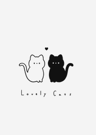 白黒ねこさん | グレーと黒