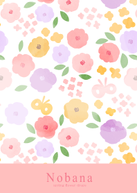 Nobana spring flower drops pink world