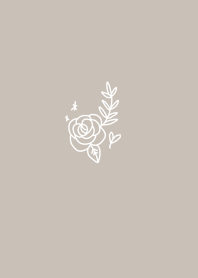 Simple Line Flower Theme (Brown/Beige)