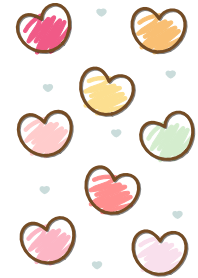 Sweet mini heart colorful version 23