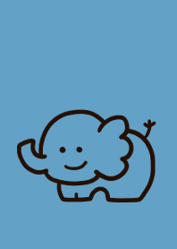 Cute elephant and light blue theme