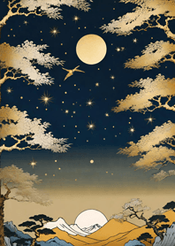 Moonlight Ukiyo-e JIjkV