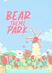 lovely bear in theme park
