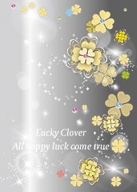 Gray : Cute luck rising clover