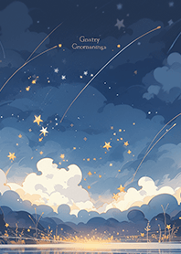 夢幻星星天空❤海軍藍