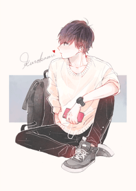黒髪男子。