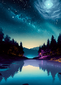 Beautiful starry night view#2131