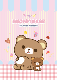 Brown Bear Kawaii Love Pink