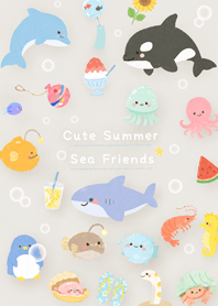 Cute & Chill Sea Friends Summer green