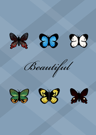 可愛迷人小蝴蝶！(莫蘭迪藍色)