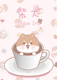 可愛寶貝柴犬 午後咖啡杯 粉紅色6