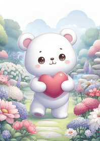 Cute little bear in the garden - JP 05