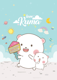 หมีคุมะ เลิฟๆ สีฟ้า