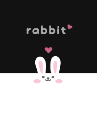 Rabbits. Heart [Black]