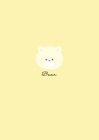簡單的泰迪熊  淡黃色