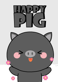 Love Happy Black Pig theme