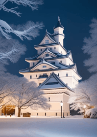 A castle in winter snow ab589b