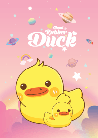 เป็ดยาง เมฆสีพิ้งค์เลดี้